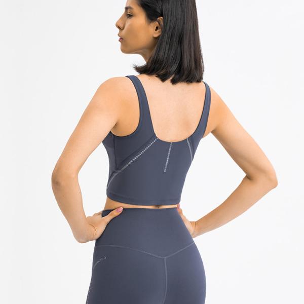Stylish Printing Gymwear Sports Underwear Shockproof Running Fitness Vest Woman Sportwear