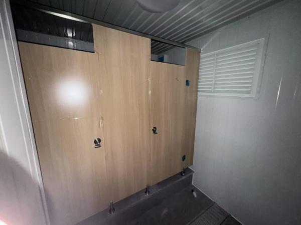 Tailored Mobile Sanitation Solutions Customizable Exterior Metal Roofing Included