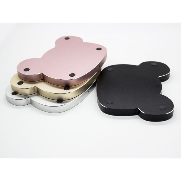 Cherry / Walnut / Bamboo Qi Wood Grain Wireless Charger CE / RoHS Certificated