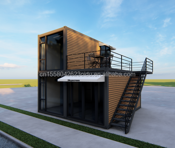 Outdoor Living Room Tiny Homes Luxury Two-Story Modern Prefab Steel Villa Modular Prefabricated Shipping Container House