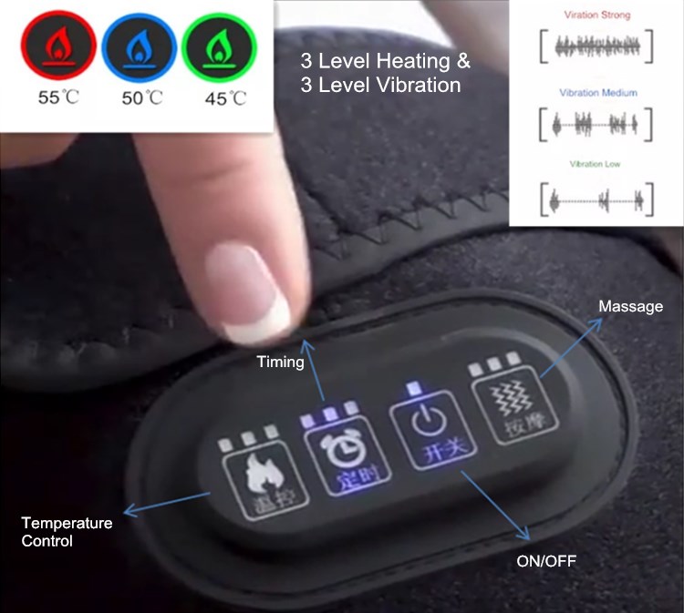 Пояс с подогревом и 4 пуговицами, умный пояс с магнитной терапией, коленный горячий пояс