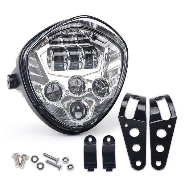 Universal 60W Motorcycle LED Light Headlamp with Bracket Customized Modification