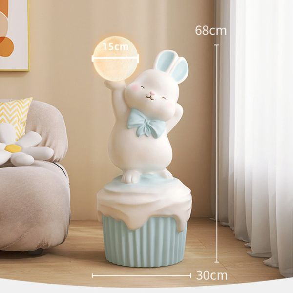 Милая настольная лампа кролика для комнаты детей исследования комнаты прожития спальни