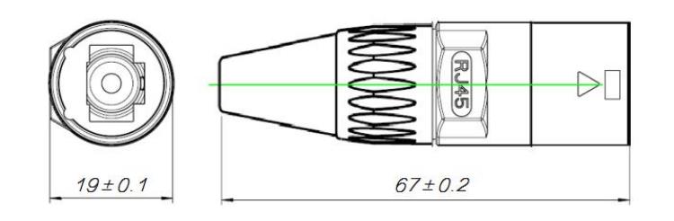 IP44 Ethernet Connector 8 Pin Male Rj45 Connector Signal (IP44 Ethernet соединитель шасси 8 пин мужской сигнал соединителя Rj45)