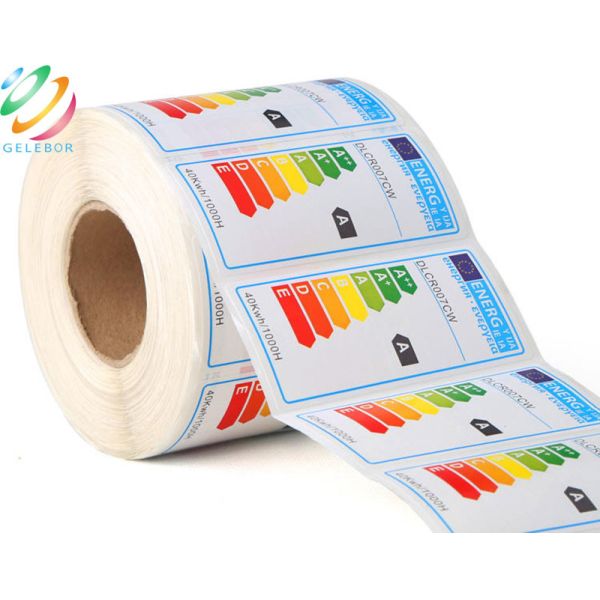 Self Adhesive Energy Efficiency PVC Label Sticker For Refridgerator Air Conditioner