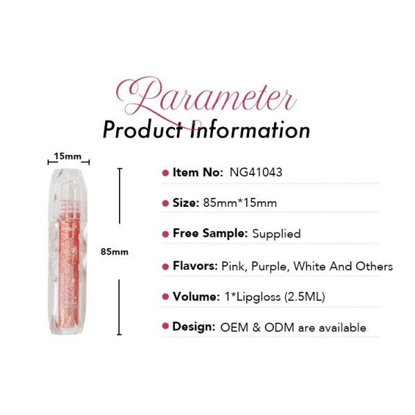 Delicate 2.5ml Essence Lip Gloss Dazzle Color With Fruity Fragrance