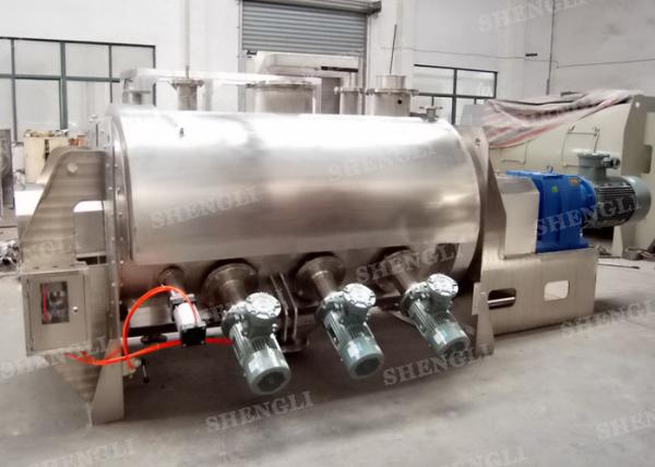 Food Powder Ploughshear Mixer / Hot Rubber Mixer With Heating And Cooling Auxiliary