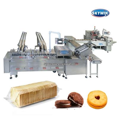 Dois linha automática máquina do biscoito do sanduíche fácil de operar