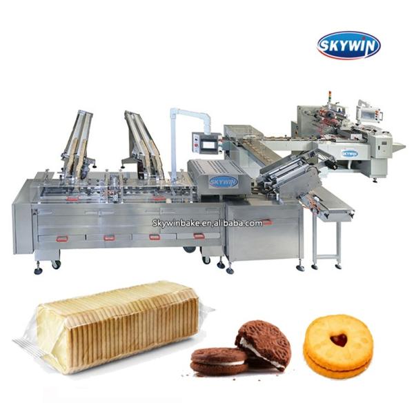 Dois linha automática máquina do biscoito do sanduíche fácil de operar