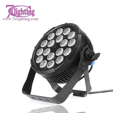 IP65 18LED Round Par RGBWA+UV 6in1 LED Flat PAR CAN DMX512