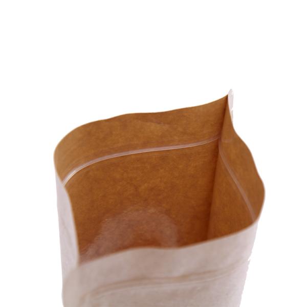 Standing dried fruit food fruit nut tea zipper window sealed bag kraft paper pouch packaging bag