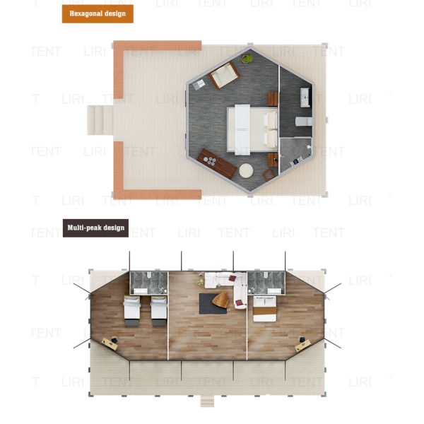 Multi Peaky Tourist Hotel Tensile Membrane Structure Tents For Events