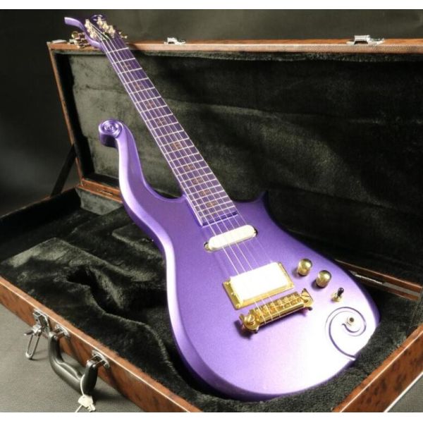 Quality sh covered pickup purple prince set in neck painted fretbard prince Electric guitar Guitar