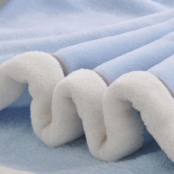 Luxury Blue 30x40 Heavy Plush Throw Blanket Thick Flannel Fleece Baby For Baby Cot