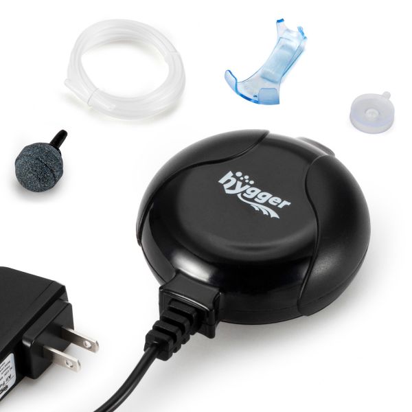 Hygger Quiet Mini Air Pump for Aquarium 1.5 Watt Oxygen Fish Air Pump for 1-15