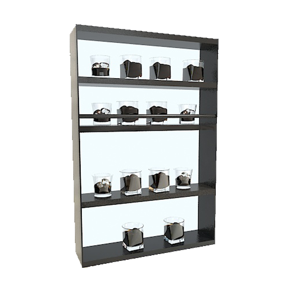 OEM Customize Cabinet Hardware Furniture Wood Kitchen Shelves Display Shelf with Led