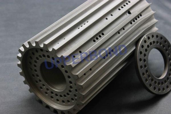 High Accuracy Cut Cigarette Rods Receiving Drum With Air Distribution Plate Transferring Rods To Filter Machine