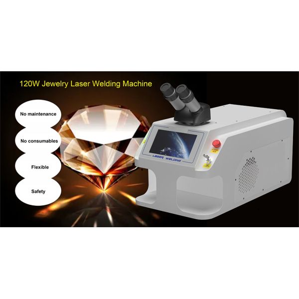 мини портативный сварочный аппарат лазера ювелирных изделий 120w для золота серебра диаманта