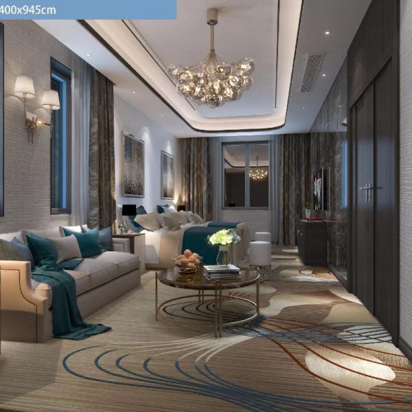 Modern Style Custom Printing Carpets Nylon Material for Hotel Wall to Wall Carpet