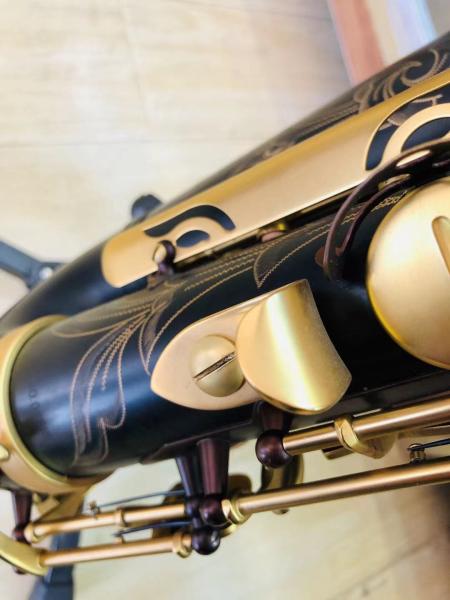 Golden Eb Alto Saxophone Sax Brass Body White Shell Keys Woodwind Instrument saxophone soprano  The timbre of the instru