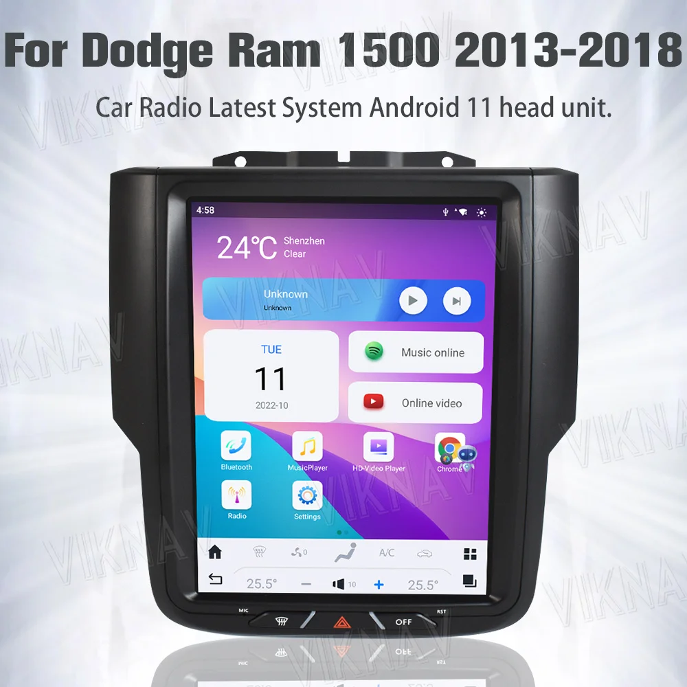 10.5 дюймовый сенсорный экран 8 ядра Android автомобильное радио для Dodge Ram 1500 2013-2018 Главный блок