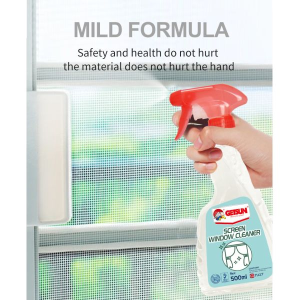 500 ml de nettoyant ménager commercial Désacruisant par pulvérisation pour fenêtre à écran