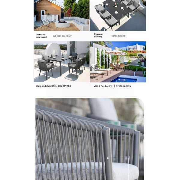 Handmade Rattan / Wicker Furniture Outdoor Bistro Bar Stools Aluminum Dining Chairs