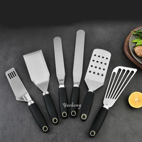Cooking Tool Set  Kitchen Gadgets Cookware Utensils Tools Stainless steel Kitchen Accessories Soft handle Black color