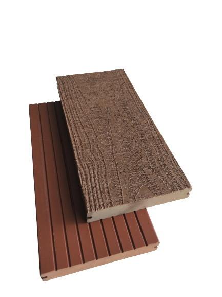 3D Embossing SGS 140mm X 25mm Solid Composite Deck Flooring