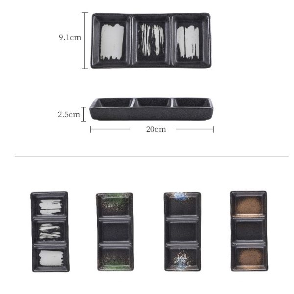 FDA EU Rectangle Novelty Porcelain Serving Dishes Odorless Fadeless