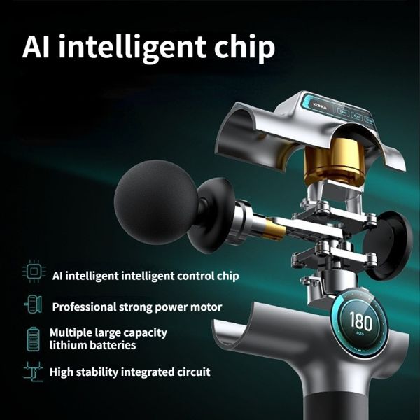 Pistola Masajeadora de Fascia de Percusión Eléctrica Vibratoria para Cuerpo, Masaje Profundo de Tejidos Musculares