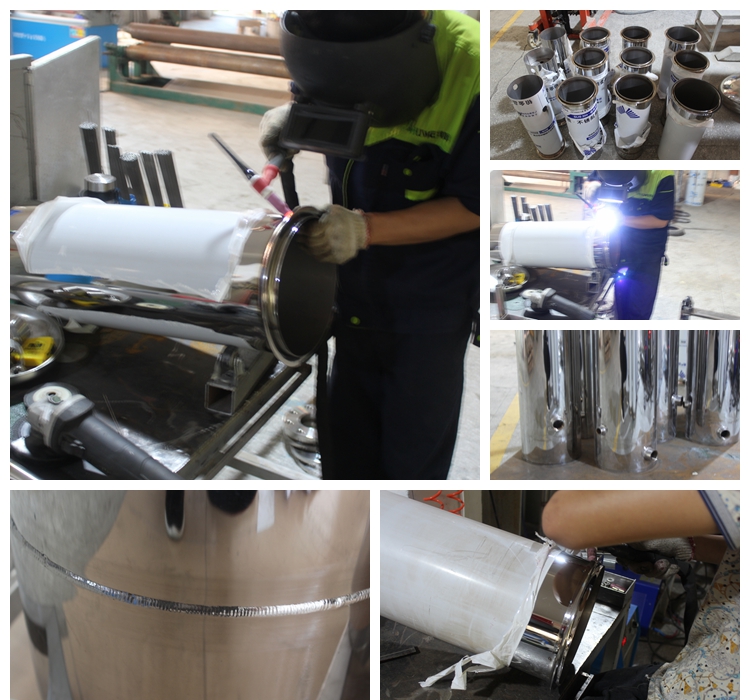 Цилиндрический бак для хранения нержавеющей стали воды изготовления на заказ с пользой давления в качестве еды