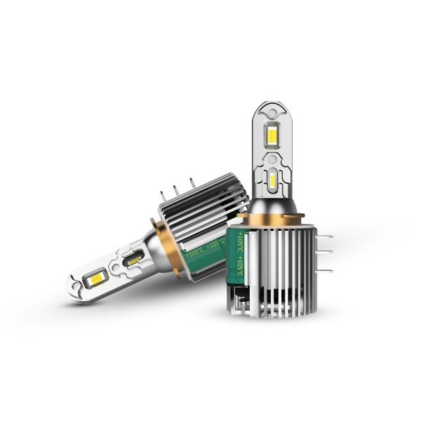 H15 LED Headlight Built-in Decoder Plug and Play Silent Cooling 3800LM IP67 12V