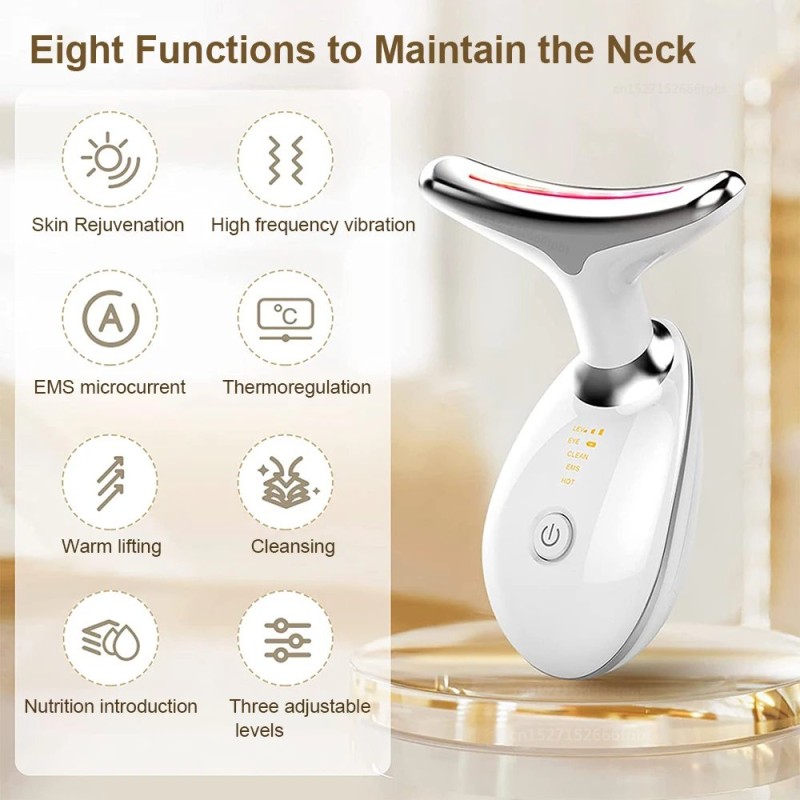 Portable USB Facial Massager 500mAh Rechargeable Battery-Wrinkle Reduction Skin Tightening Beauty Device for Household Hotel Use