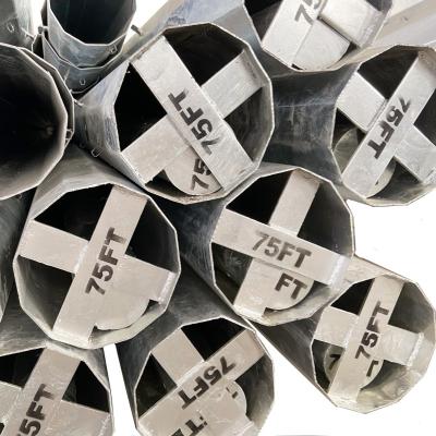 75FT Polygonal Steel Transmission Pole 69KV Philippines Galvanized Industrial Steel Poles