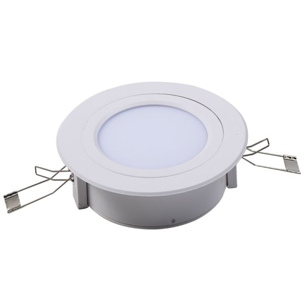 Battery Rechargeable 3W Round LED Emergency Downlight 3 Years Warranty L128MN-B