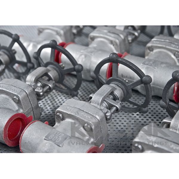 Forged Steel Gate Valve NPT Threaded Solid Wedge Class 800-1500