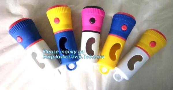 LED Flashlight Dog Waste Bag Dispenser Holder with Pet Waste Bag Poop Roll Bags, BPI ASTM D6400 EN13432 Approval Customi