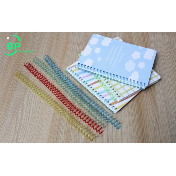 Plastic coil forming and coil binding machine PS420 for notebooks thickness up to 25mm