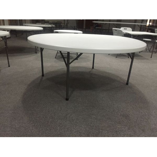 Function Mail Packing HDPE Blow Molded Plastic Round Banquet Folding Table for Function