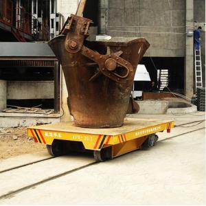Large Capacity Ladle Transfer Cart Bay To Bay Metal Slag Pot Trailer On Turning
