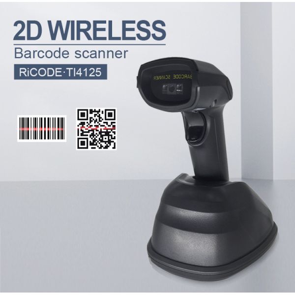 TI4125 Wireless Barcode Reader Ergonomic Handheld 2d Wireless Barcode Scanner for Every Area of Usage