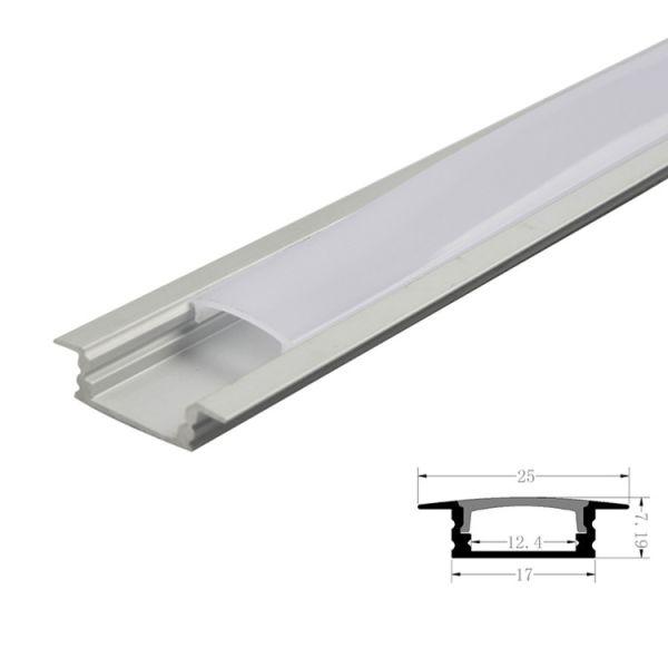 Outdoor Recessed LED Profile Channel Light With 1m 2m 3m Diffuser PC Cover