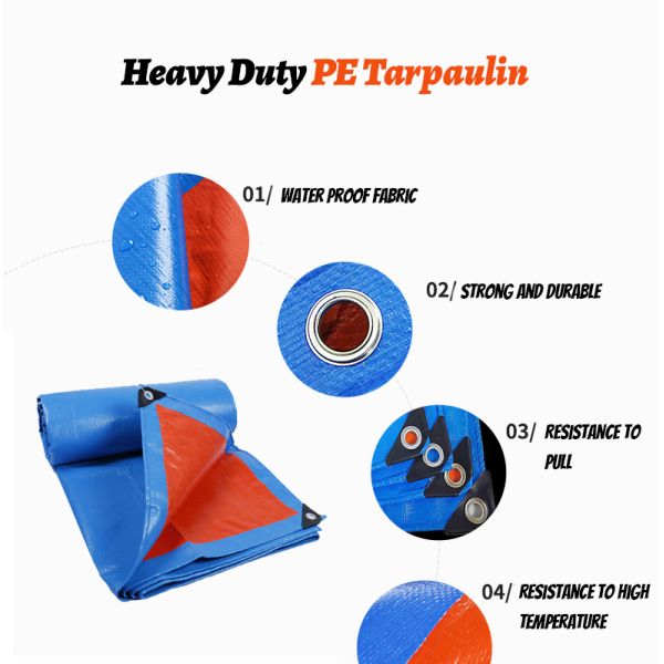 Heavy Duty Woven Tarpaulin Waterproof Outdoor Vegetable Flower Farming Car Shelter Customized HDPE Tarpaulin Tarpaulin Rainproof Tarpaulin Tarps Heavy Duty Waterproof Tarp PE Coated Tarpaulin