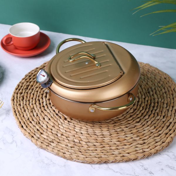 Нержавеющая сталь контроля температуры баков зеленого цвета кухни глубокая жаря варя бак