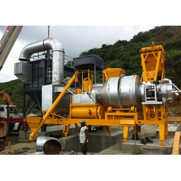 1m3 Output Highway Asphalt Batch Mix Plant , 60tph / 80tph Mobile Drum Mix Plant
