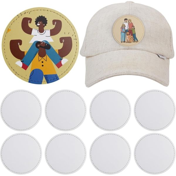 Different Shapes Blank Sublimation Leather Patches For Hat Shirt Dress Sweater Jeans Bags
