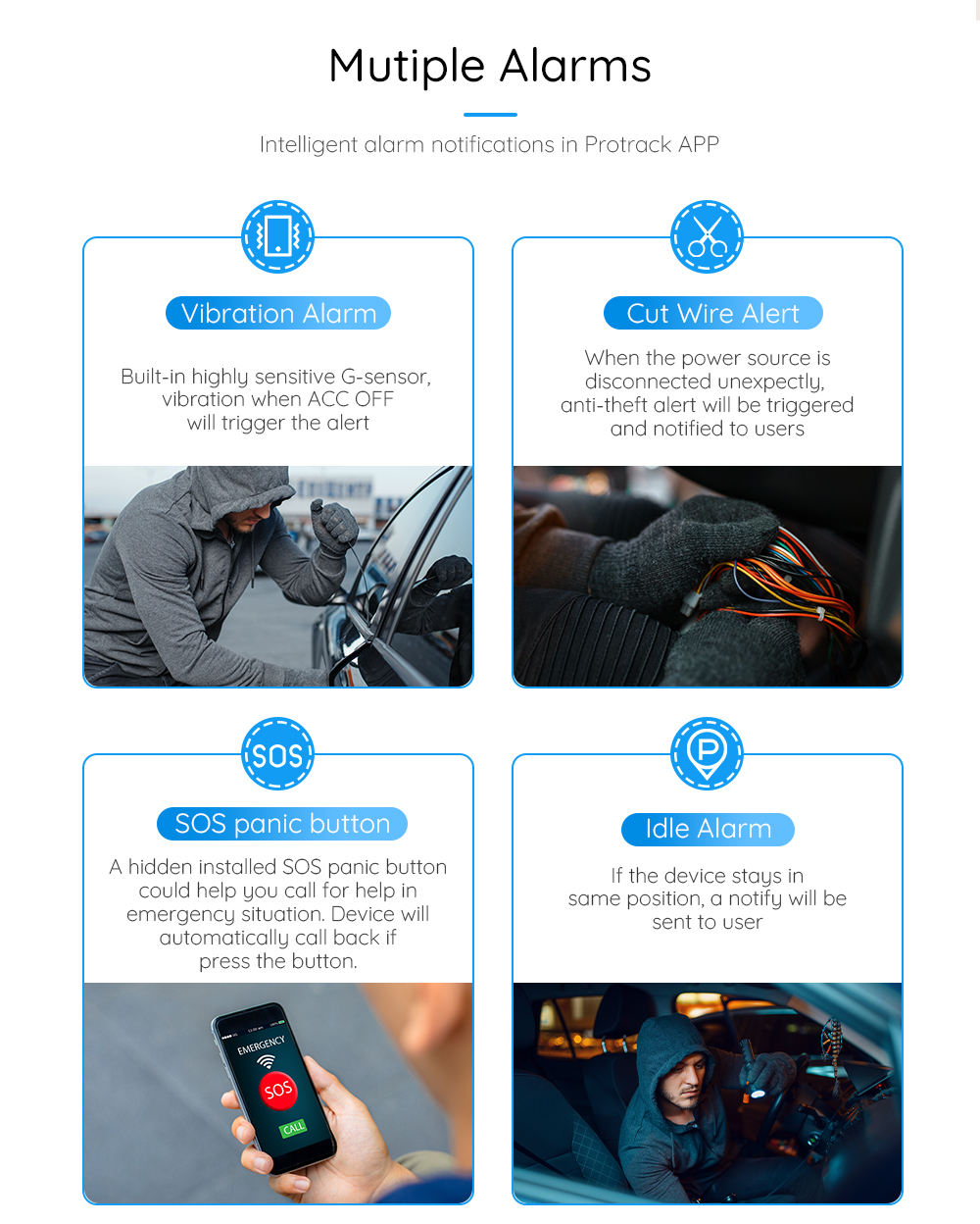 180mAH Android GPS Tracker 1800MHZ LBS Power Cut Off Web Based Platform