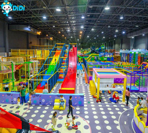 Large Indoor Playground Kid Naughty Castle Macarons Theme Indoor Playground
