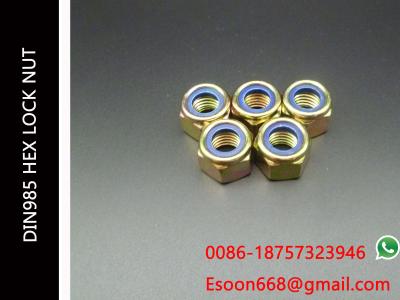 M10-1.0/M10-1.25/M10-1.5 DIN 985 Class 8 Zinc Finish Steel Nylon Insert Lock Nut